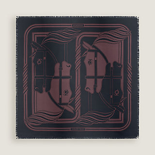 Quadrige fringed scarf 80 | Hermès USA